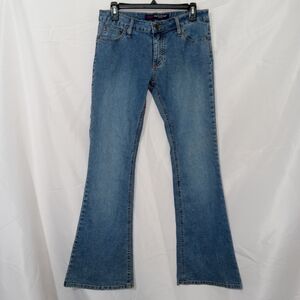 One Tuff Babe Jeans Size 9/10 Women's Junior Low Rise Flare Leg 90's Y2K Vtg